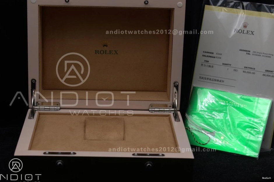 Box Top End Rolex Green Wood 0417